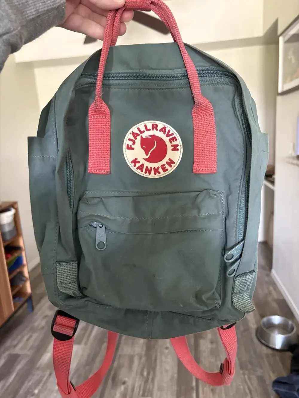 Fjallraven Kanken Mini Backpack Green Pink Everyday Travel Outdoor Bag